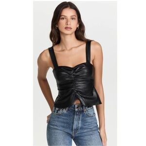 A.L.C. Lauryn Leather top